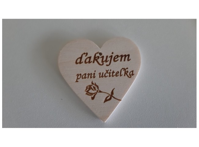 Srdiečko s dierkou+ gravir.