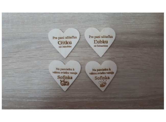 Srdiečko 5x5 s textom